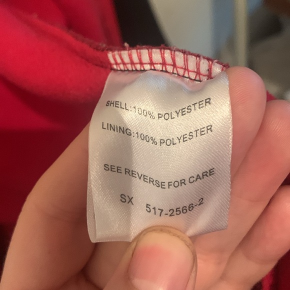 Gorgeous Mountain Gear Full Zip Fleece Black with Red interior and trim SZ Small - Picture 7 of 8